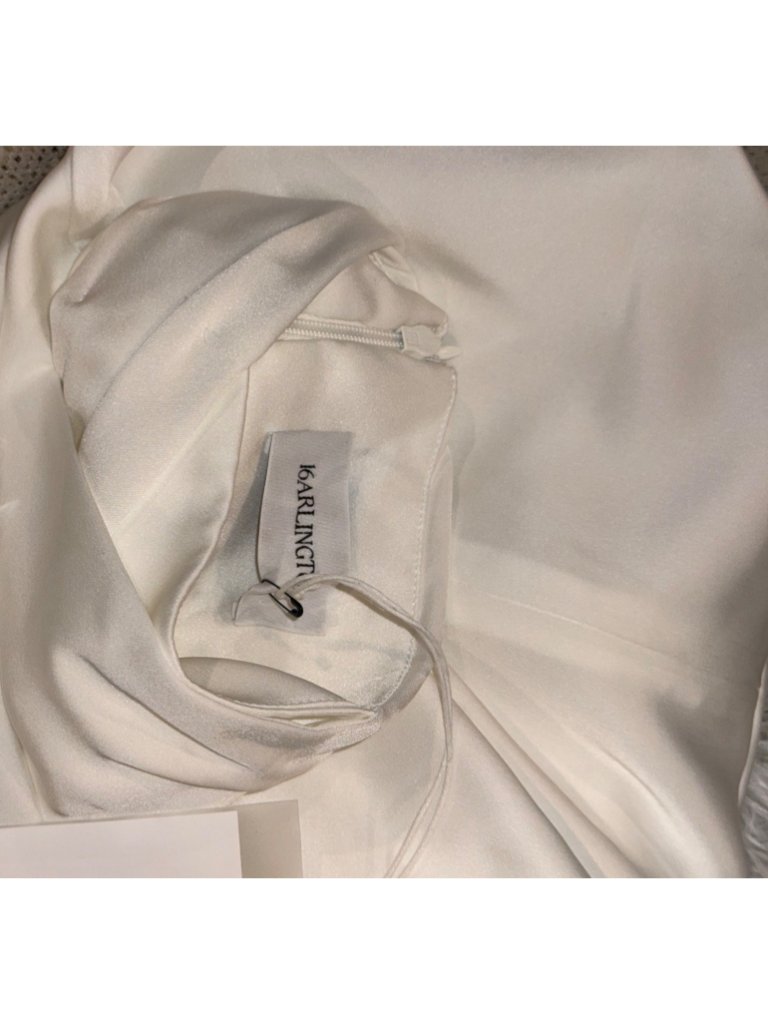 16arlington Odessa Cutout Feather-Trimmed Satin Mini Dress Size 8 Nwt — image 6 of 7